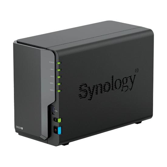 SYNOLOGY DS224+ DiskStation 2-bay NAS server, 2.5"/3.5" HDD/SSD, Wake on LAN/WAN, 2GB, G-LAN, 2x USB 3.2