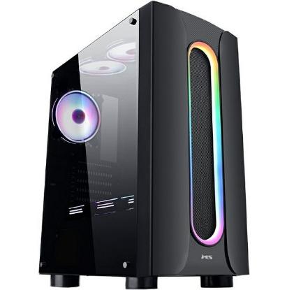 Ohišje MS ARMOR V310 gaming, MIDI, ATX, window, črno, bez napajalnika