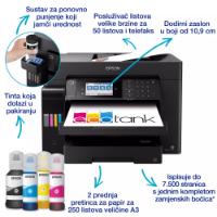 Multifunkcijski Tiskalnik EPSON ITS L15160, Tiskalnik/scanner/copy/fax, Eco Tank, A3, 4800 dpi, USB, LAN, WiFi