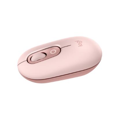 Miška LOGITECH POP, optički, bežični, USB, BT, 1000dpi, rozi