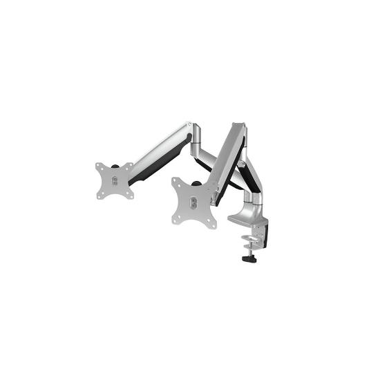 Stalak za monitor ICY BOX IB-MS504-T, stolni, do 32", za 2 monitora, srebrni