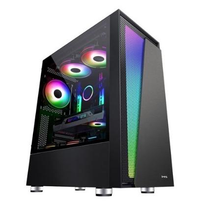Ohišje MS ARMOR V715 gaming, MIDI, ATX, window, črno, bez napajalnika