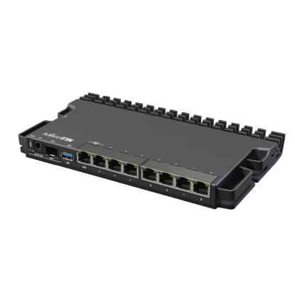Mikrotik RouterBOARD RB5009UG+S+IN, ARMv8 CPU, 1GB DDR4 RAM, 1GB NAND, 1×2.5Gbit LAN, 7×1Gbit LAN, 1xSFP+ port, RouterOS L5, metalno desktop kučište, PSU