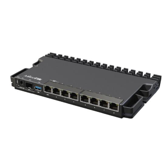 Mikrotik RouterBOARD RB5009UG+S+IN, ARMv8 CPU, 1GB DDR4 RAM, 1GB NAND, 1×2.5Gbit LAN, 7×1Gbit LAN, 1xSFP+ port, RouterOS L5, metalno desktop kučište, PSU