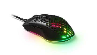 Miška STEELSERIES Aerox 3 2022 Edition, optički, RGB, 8500 CPI, mat črni, USB