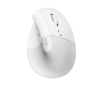 Miška LOGITECH Lift za Mac, ergonomski, bežični, beli