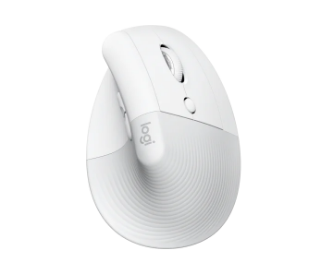 Miška LOGITECH Lift za Mac, ergonomski, bežični, beli