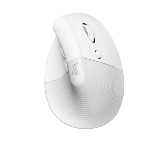 Miška LOGITECH Lift za Mac, ergonomski, bežični, beli