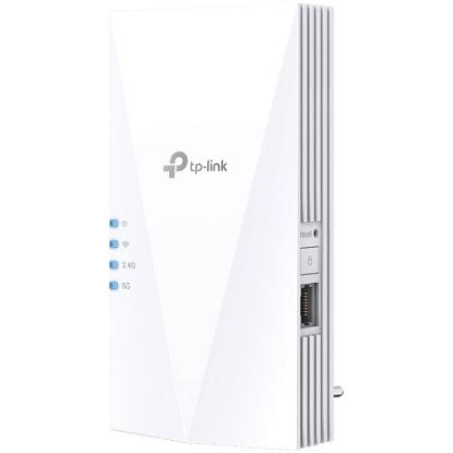 Wireless range extender TP-LINK RE500X AX1500 Wi-Fi 6, 300 Mbps at 2.4 GHz + 1201 Mbps at 5 GHz, 2 × Internal Antennas, 1 × Gigabit Port, Broadcom 1.5GHz Tri-Core CPU
