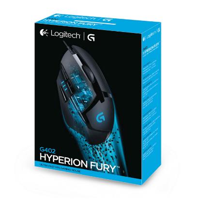 Miška LOGITECH Gaming G402 Hyperion Fury, DeltaZero, 4000dpi, črni, USB