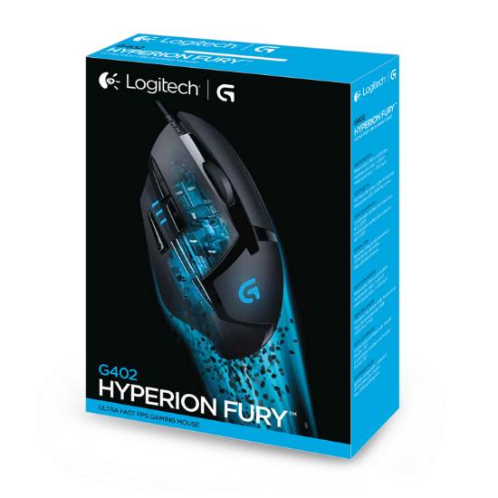 Miška LOGITECH Gaming G402 Hyperion Fury, DeltaZero, 4000dpi, črni, USB