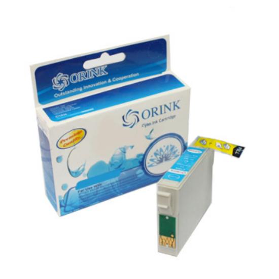 Tinta ORINK za EPSON T0712, cijan, za Stylus BX300F/BX310FN/BX600FW/OFFICE B40W D78/D92/D120/DX4000/DX4400/DX4450/DX5050/DX6000/DX6050/DX7000F/DX7400/DX7450/DX8400/DX8450 S20/S21/SX100/SX105/SX111