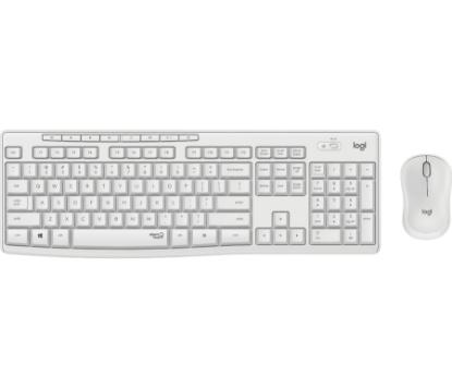 Tipkovnica + miška LOGITECH MK295 Silent Wireless Combo, brezžična, bela, USB