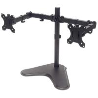 Stalak za monitor MANHATTAN 461559 , za dva monitora, stolni, 13" do 32", crni