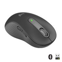 Miška LOGITECH M650 L, za ljevake, bežični, optički, 4000dpi, USB, BT, črni