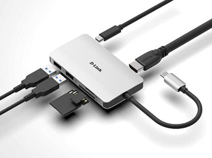 Docking station D-LINK DUB-M610, USB-C na 2x USB 3.0, 1x USB-C, HDMI, Card Reader, za laptop