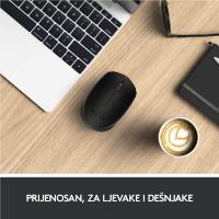 Miška LOGITECH B170, optički, 1000dpi, bežični, črni, USB