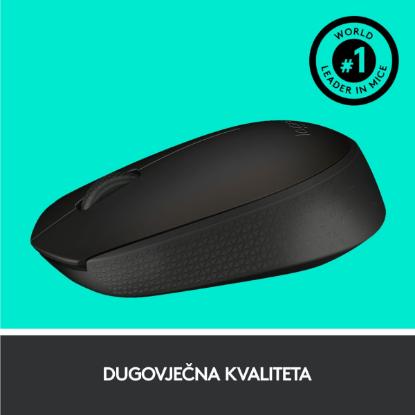 Miška LOGITECH M171, optički, bežični, črni