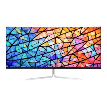 Gaming monitor 34" LC POWER LC-M34-UWQHD-100-C-V3, UWQHD, VA, 100Hz, 6ms, 300cd/m2, ukrivljen, beli