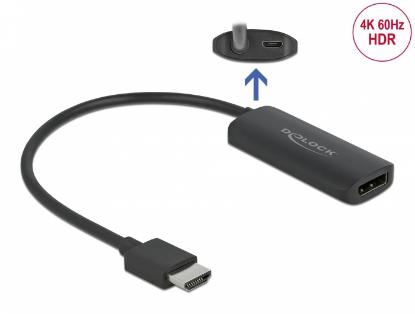Adapter DELOCK, HDMI (M) na Display Port (Ž), 4K 60Hz