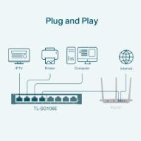 Switch TP-LINK TL-SG108E, 10/100/1000 Mbps, 8-port, metalno kućište