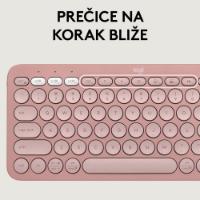 Tipkovnica + miška LOGITECH Pebble 2 Combo, brezžična, roza