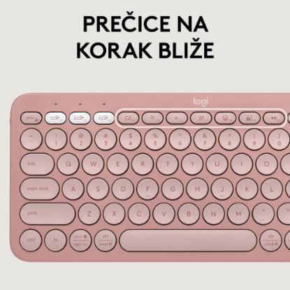 Tipkovnica + miška LOGITECH Pebble 2 Combo, brezžična, roza