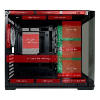 Ohišje LC POWER 8001B Pro-Storm Dark, MIDI, ATX, bez napajalnika, črno