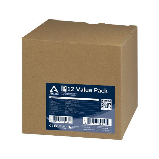 Ventilator ARCTIC P12, 120mm, 1800 okr/min, 5 pack, črni