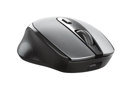 Miška TRUST Zaya Rechargeable, optički, 1600dpi, bežični, sivi