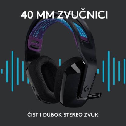 Slušalice LOGITECH Gaming G535 Lightspeed, bežične, crne