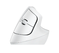Miška LOGITECH Lift za Mac, ergonomski, bežični, beli