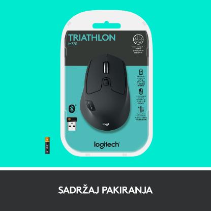 Miška LOGITECH M720 Triathlon, bežični, Unifying receiver USB