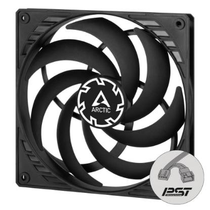 Ventilator ARCTIC P14 Slim PWM PST, 140mm, 1800 okr/min, črni