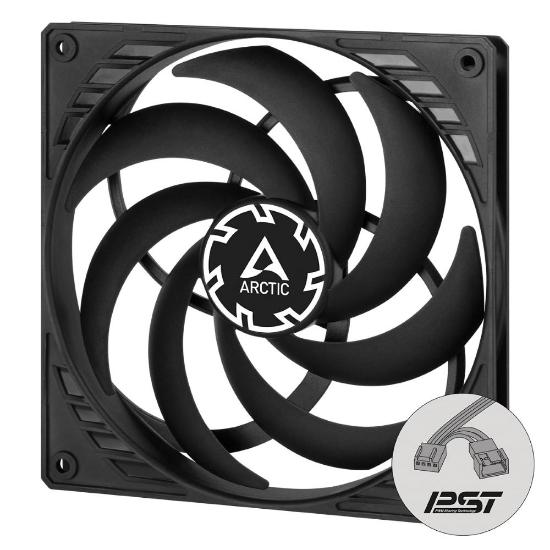Ventilator ARCTIC P14 Slim PWM PST, 140mm, 1800 okr/min, črni
