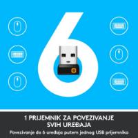Miška LOGITECH M705, laserski, bežični, Unifying receiver USB, sivi