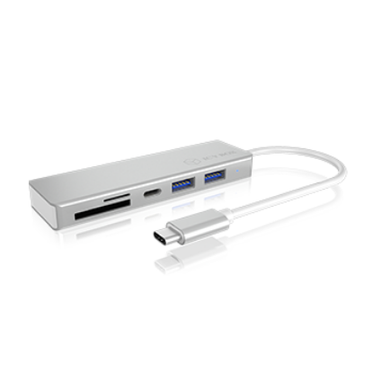 USB HUB ICY BOX IB-HUB1413-CR, USB-C na USB-C i 2x USB 3.0, čitač kartica