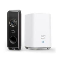 Pametno bežično zvono ANKER Eufy E8213G11, 2K, 2 leće, WiFi, baterijsko, crno, s baznom stanicom