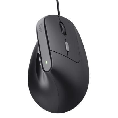 Miška TRUST Bayo II Ergonomic, optički, 2400dpi, črni