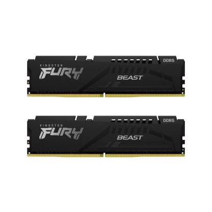 RAM pomnilnik PC-54400, 32GB, KINGSTON Fury Beast Black KF568C34BBK2-32, XMP, DDR5 6800MHz, kit 2x16GB