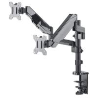 Stalak za monitor MANHATTAN 461597, za dva monitora, stolni, 17" do 32", crni