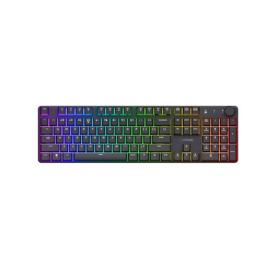 Tipkovnica TRUST GXT 868 Torix, brezžična, mehanička, RGB, črna