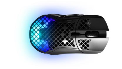 Miška STEELSERIES Aerox 5 Wireless, bežični, RGB, 18000 CPI, črni, USB