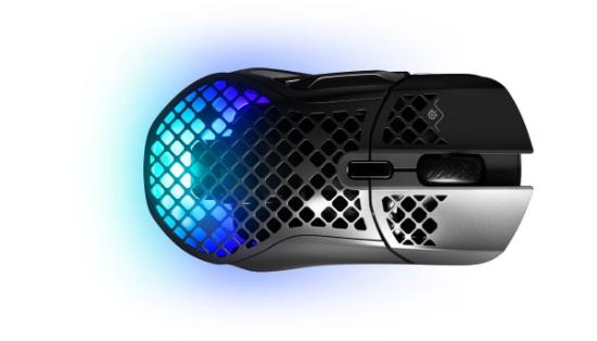 Miška STEELSERIES Aerox 5 Wireless, bežični, RGB, 18000 CPI, črni, USB