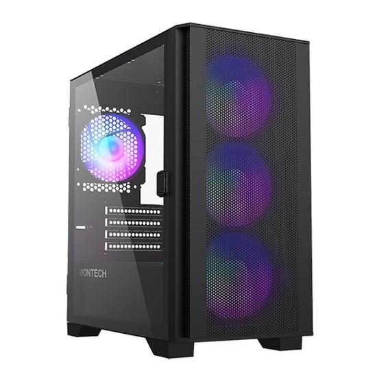 Ohišje MONTECH Air 100 ARGB, prozor, RGB, mATX, črno
