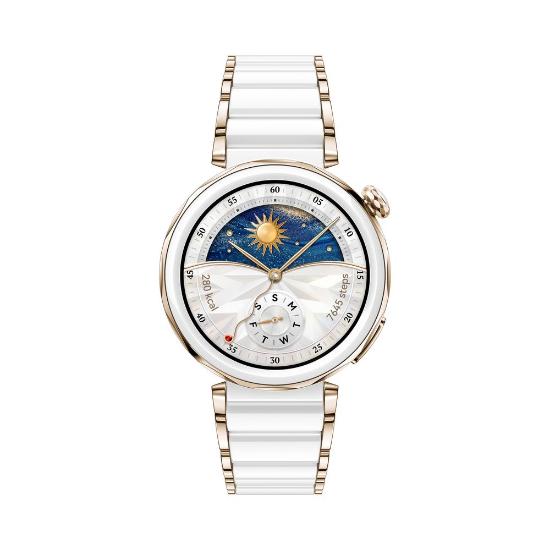Pametni sat HUAWEI Watch GT 5 Pro Jana-B29C, 42mm, multisport, keramički remen, bijelo-zlatni