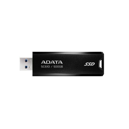 SSD vanjski 500 GB ADATA SC610, SC610-500G-CBK, 550/500 MB/s, USB 3.2 Gen2, crni