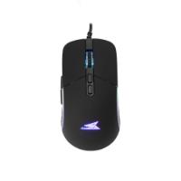 Miška BARACUDA BGM-011 Nautilus, RGB, optički, 12800dpi, črni
