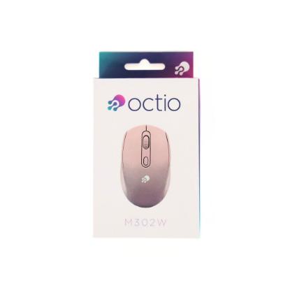 Miška OCTIO M302W, optički, bežični, 1600dpi, rozi