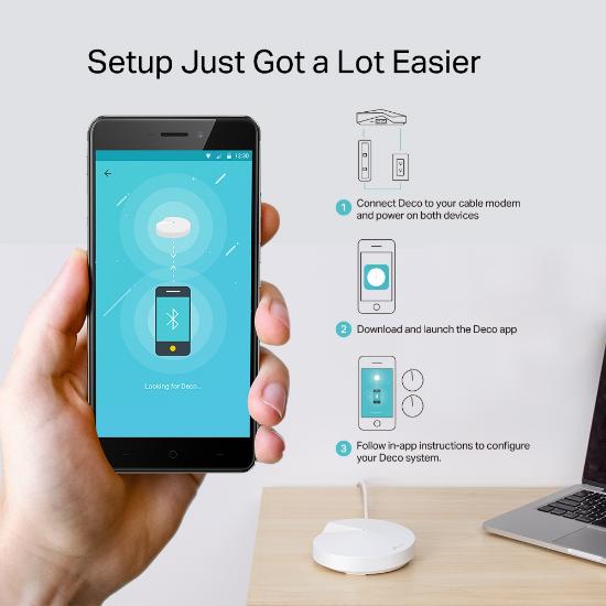 Wireless range extender TP-LINK Deco M5-2, Mesh Wi-Fi System, 400 Mb/s, bežični, 2 komada